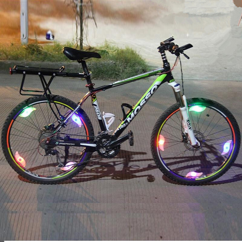 Cool children on their own car lights Wind wheel light Shine Spokes Lamp Mountain Bikes Equipped for night riding Decorative Lights