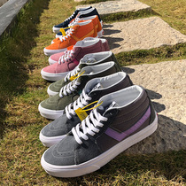 Iboni co-named Cavans shoes mens blue mid-help canvas boots pink casual couples shoes womens short boots