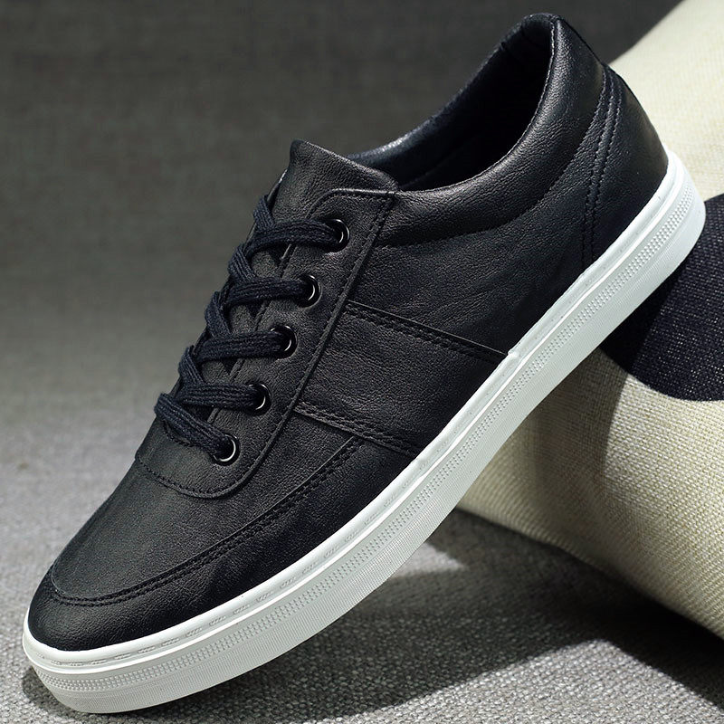 Men's shoes 2022 autumn new men's casual leather shoes sneakers trend all-match shoes winter warm plus velvet cotton shoes