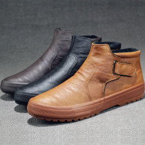 Winter mens shoes Martin boots mens snow boots plus velvet warm boots mens high top two cotton shoes winter shoes cotton boots men