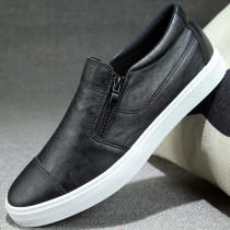 Mens shoes autumn 2021 new mens casual shoes a pedal British leather shoes trend Joker lazy shoes board shoes