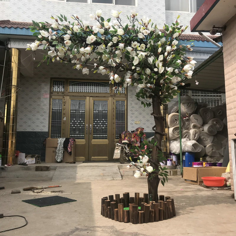 Mô phỏng Cây mộc lan Cây mô phỏng Cây giả Tầng lớn Trang trí cửa sổ hoa Hoa giả Trang trí phòng khách trong nhà - Hoa nhân tạo / Cây / Trái cây hoa tulip giả