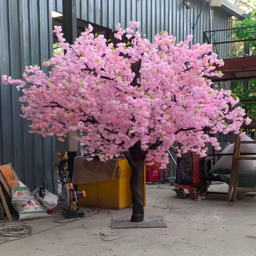 Имитация вишневого дерева, персикового дерева, дерева желаний, внутреннего и наружного украшения, большого искусственного дерева, дерева желаний торгового центра, искусственного цветка для ландшафтного дизайна.