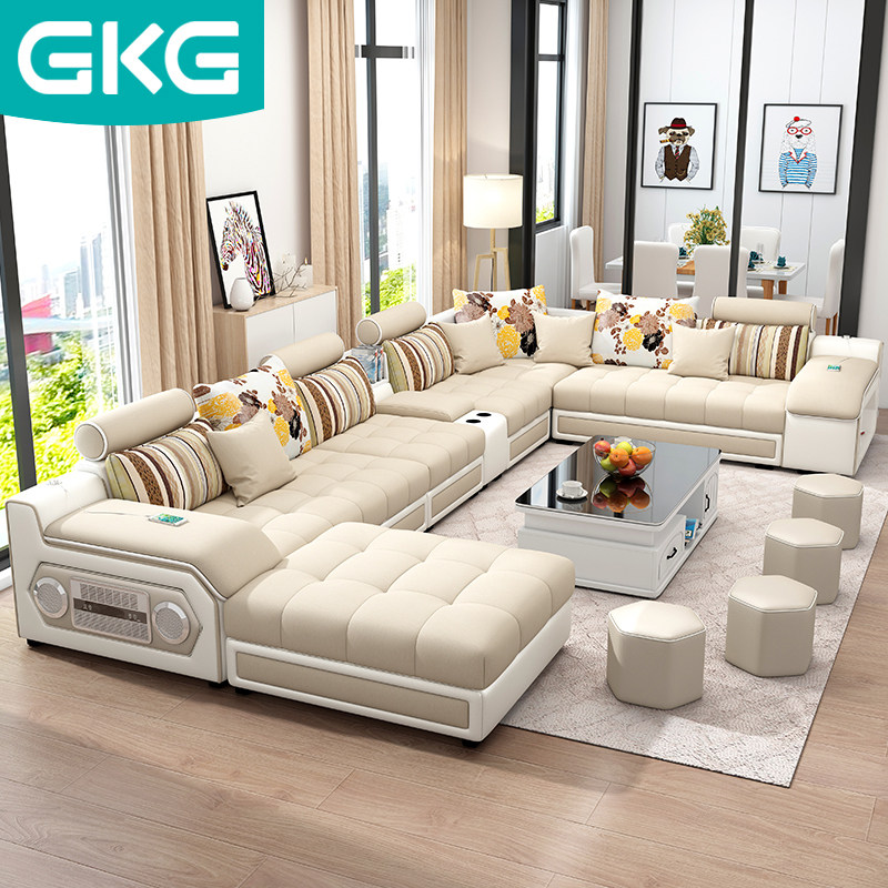 2020 New Technology Busha Minimalist Modern Apartment Living Room The Size Of The Nordic Fabric Sofa Combination Packages
