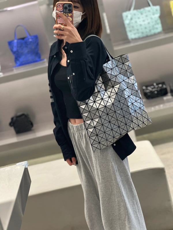 Japanese Geometric Rhombus Bag 10-Compartment Handbag Shoulder Bag Tote Bag Ten-Compartment Large Capacity Classic Laser Tote Women's Bag