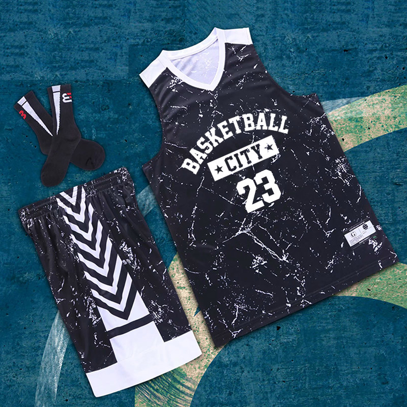 Camouflak Basketball Suit Customized Genders Children Suit Campus Student Competition Uniforms Sports Training Jersey Print number
