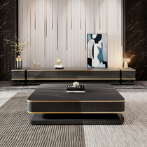 Tea table TV cabinet Composition light extravagant rear modern rock plate Living room light and luxurious small outdoor area Cabinet Wall Cabinet Modern Brief
