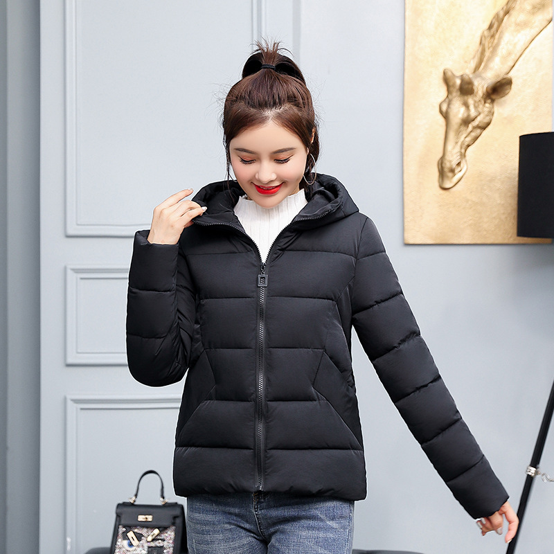 连帽短款羽绒棉服女加厚保暖棉衣2019新款秋冬装韩版外套大码装潮