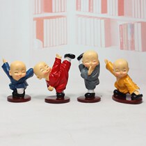 Bedroom male and female ornaments Zen tea ceremony Home four small houses on a full set of Martial Arts mini bookshelves Little monk