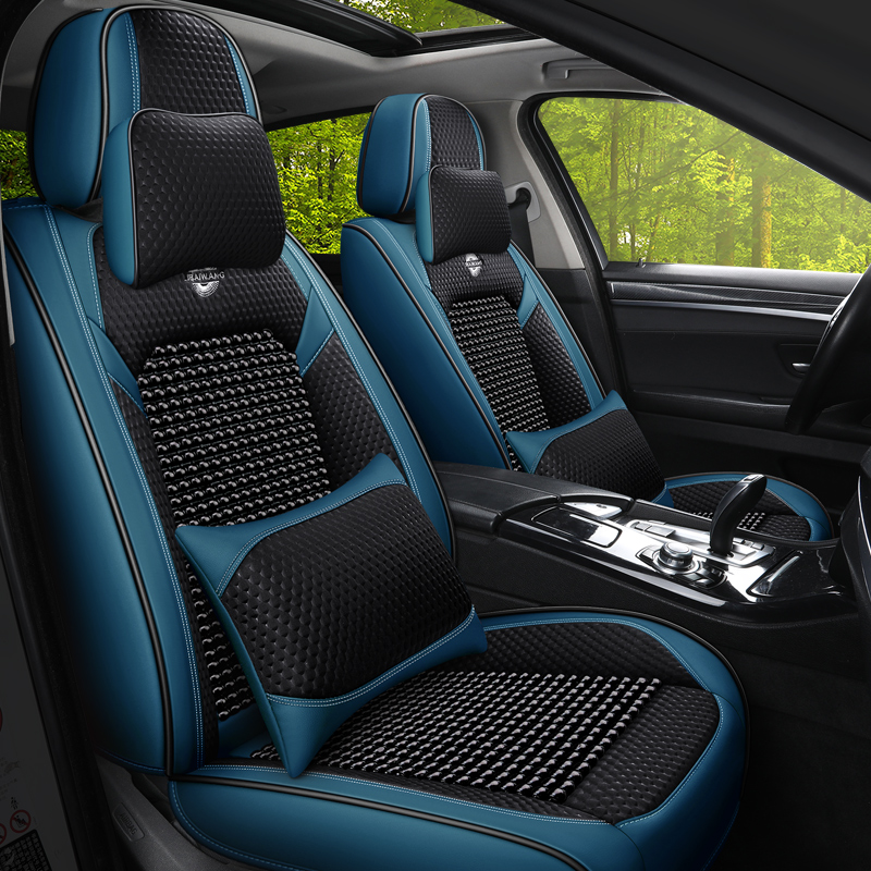 Car seat cushion summer GM Honda Civic Accord CRV Fengfan Binzhi special wooden bead leather seat 5204-SAGA