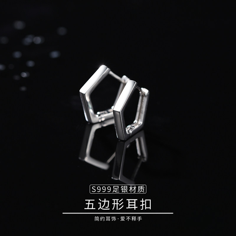 999 sterling silver ear needles for women to sleep without picking