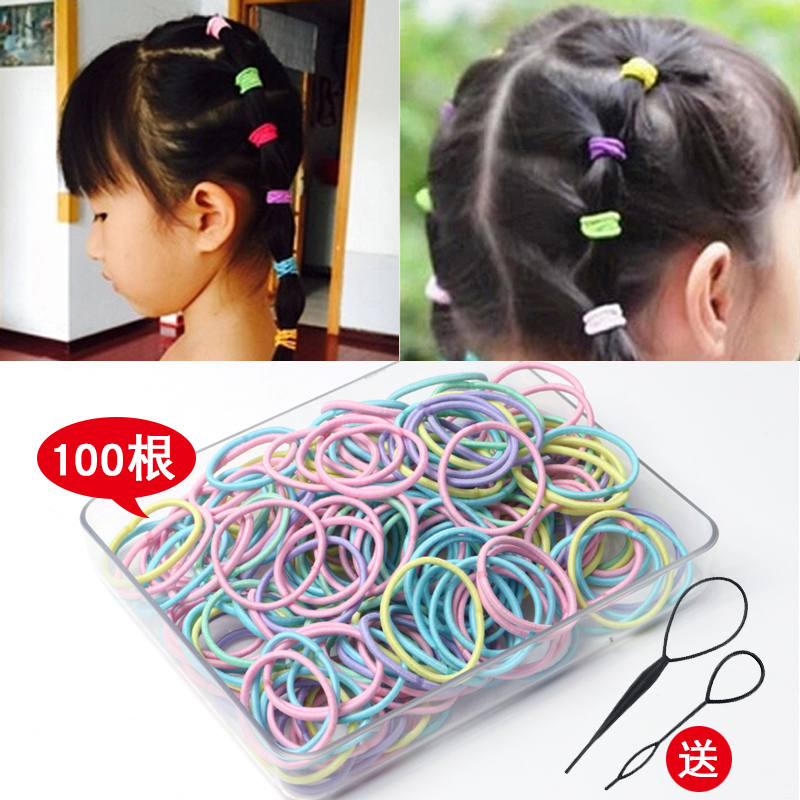 Small number of children hair accessories Han version hair ring hair ring 1-2-3-4 years and half girl's head decoration female baby hair with color
