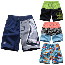 Summer seaside vacation beach pants mens cotton loose plus size printed shorts five-point pants trend boys pants