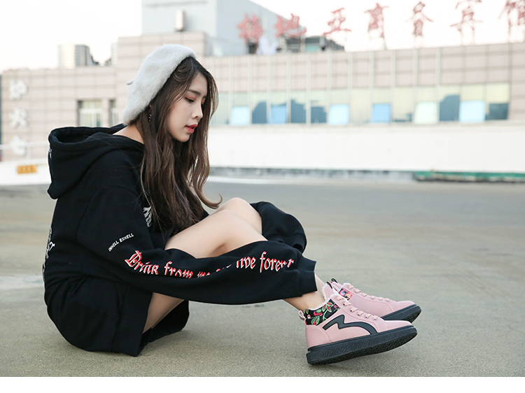 Thu đông 2018 mới giày cao gót ulzzang nữ phiên bản giày Hàn Quốc nữ cộng với giày thể thao nhung giản dị giay the thao nu