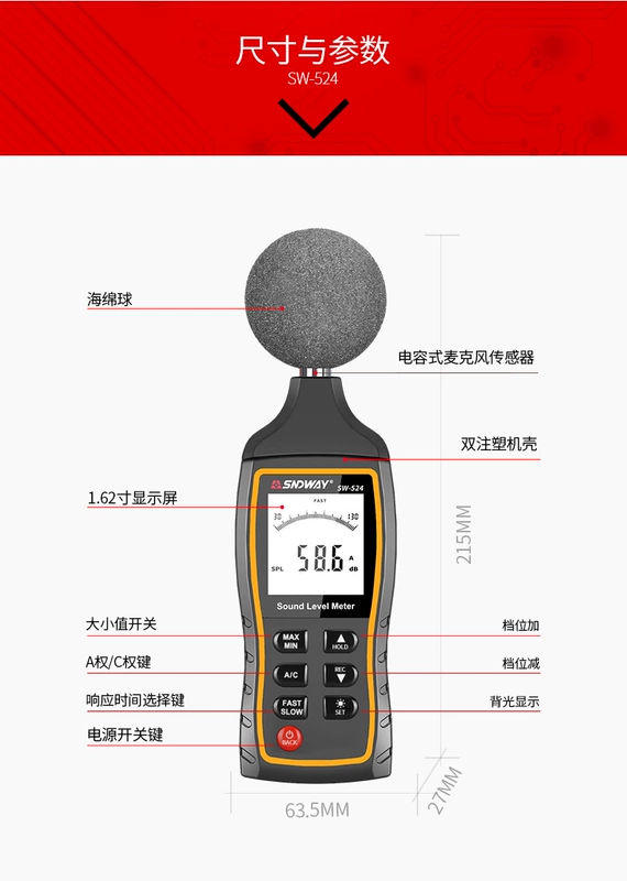 máy đo ồn Shendawei Máy Đo Tiếng Ồn Decibel Máy Đo Công Nghiệp Đo Cường Độ Âm Thanh Độ Chính Xác Cao Cầm Tay Kỹ Thuật Số Chuyên Nghiệp Máy Đo Tiếng Ồn Bút Thử Điện đo âm thanh tiếng ồn kiểm tra độ ồn