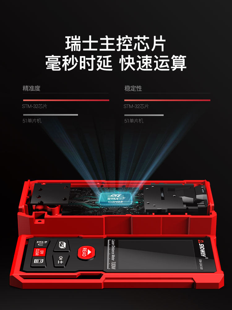 Shendawei Indoor Laser Rangefinder Room Measuring Instrument Handheld High-Precision Infrared Electronic Ruler Measuring Ruler Laser Ruler