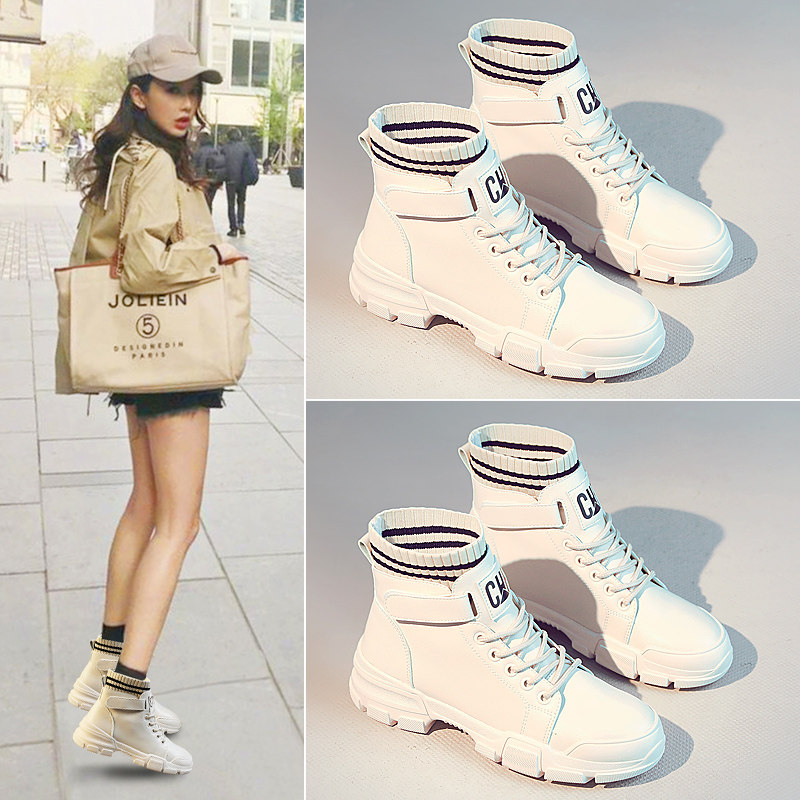 Martin Boots and Women's Shoes 2020 Fall and Winter New Net Red Hundred and British Wind Spring Single Boots Short Tide in