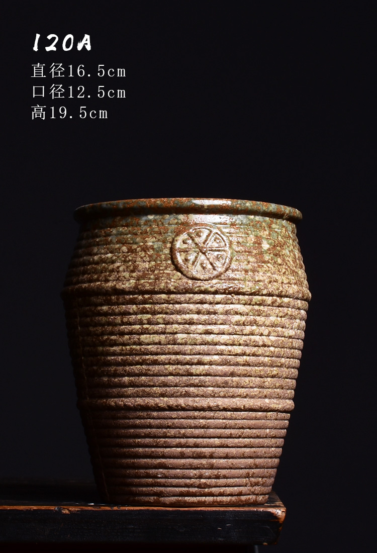 Extra large fleshy flowerpot coarse pottery mage old running the basin POTS cliff green plant pot high creative household basin