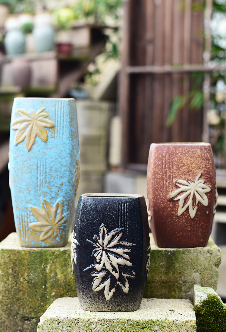 Square old running large fleshy flowerpot ceramics