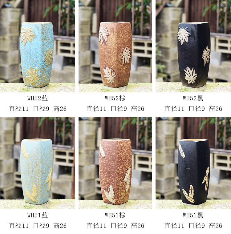 Square old running large fleshy flowerpot ceramics