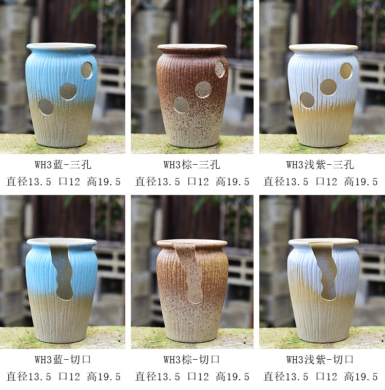 Fleshy flower - pot creative ceramic large move Helen tao basin have meat meat plant pot old running the household clearance