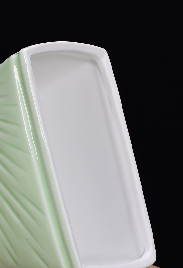 Square ceramic flower POTS triangle large money plant celadon orchid pot pot meat meat, green potted the plants, fleshy