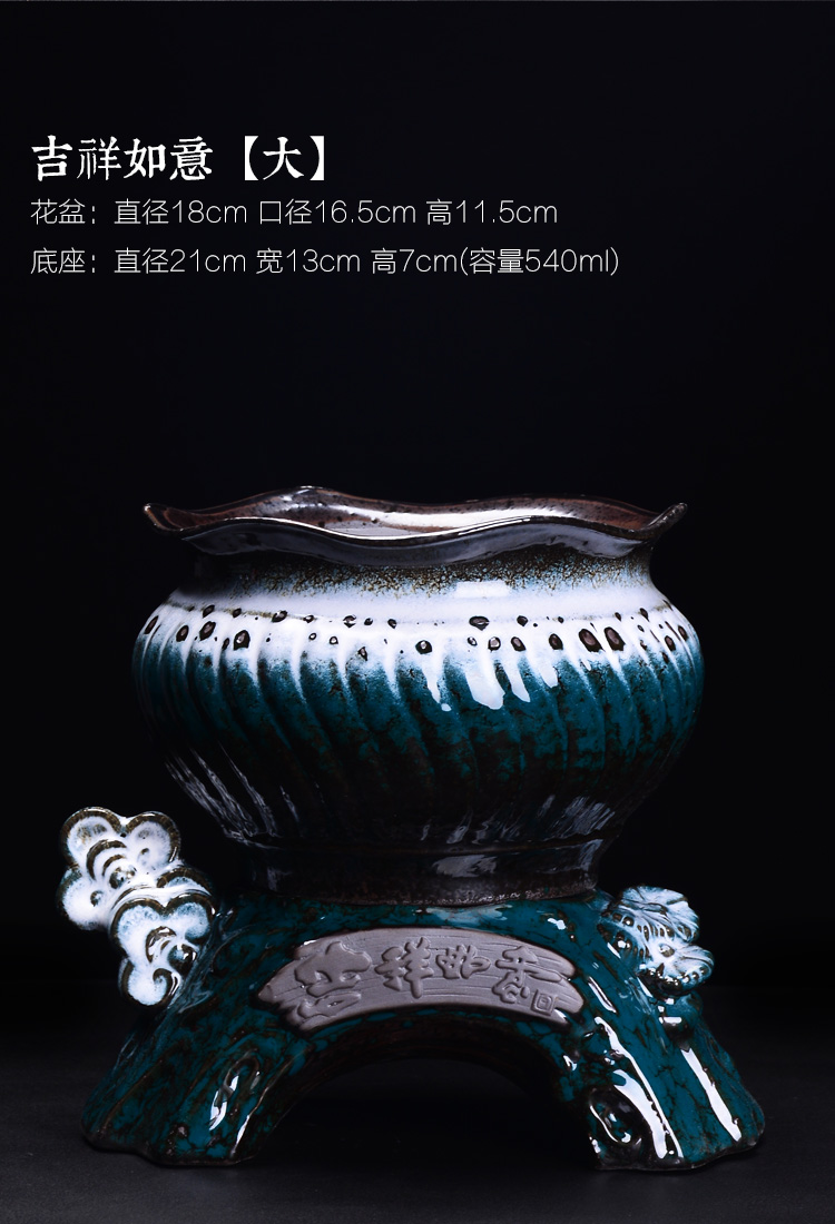 Automatic suction pot of Chinese style household ceramics large contracted creative interior living room couch potato from absorbing water basin of chlorophytum