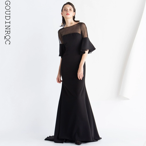 GOUDINRQC/古典青春 Длинный лонгслив, вечернее платье, европейский стиль