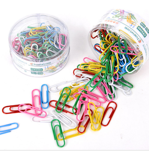 Color Paper clip Paper clip pin Metal bookmark Office supplies Document Financial use Difference needle Back-type line card