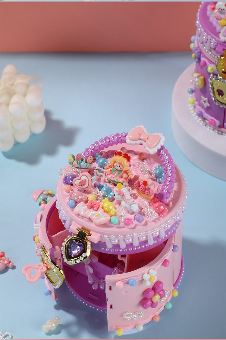 Children's diy portable treasure box material package creative handmade cream glue princess jewelry box girl toy gift O1CN01vemlhE1Vuba1ohrmA !!341822713