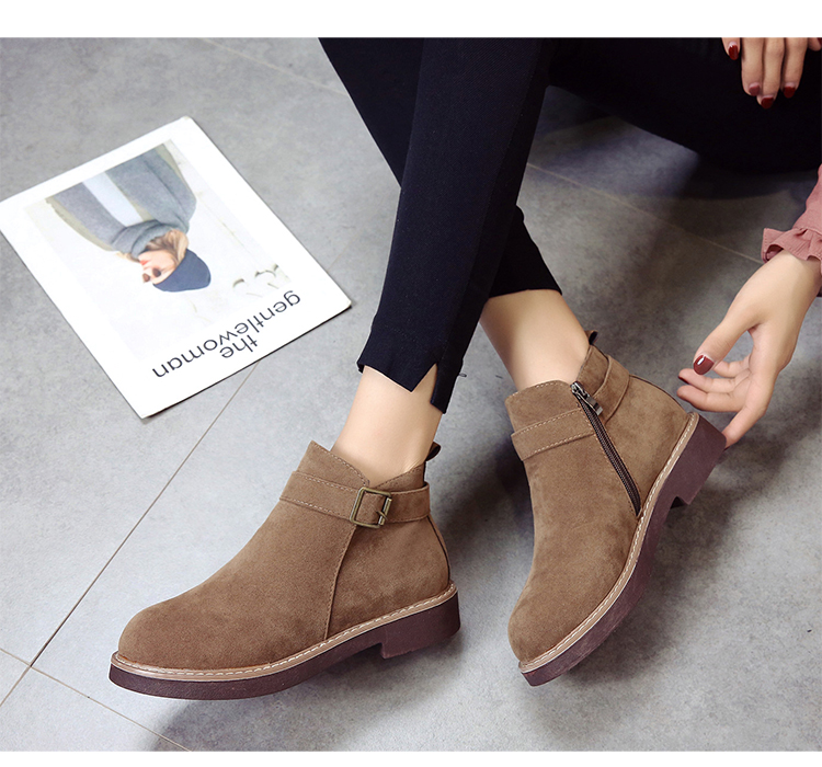 Giày cao cổ mùa thu và mùa đông 2018 của Anh boot nữ