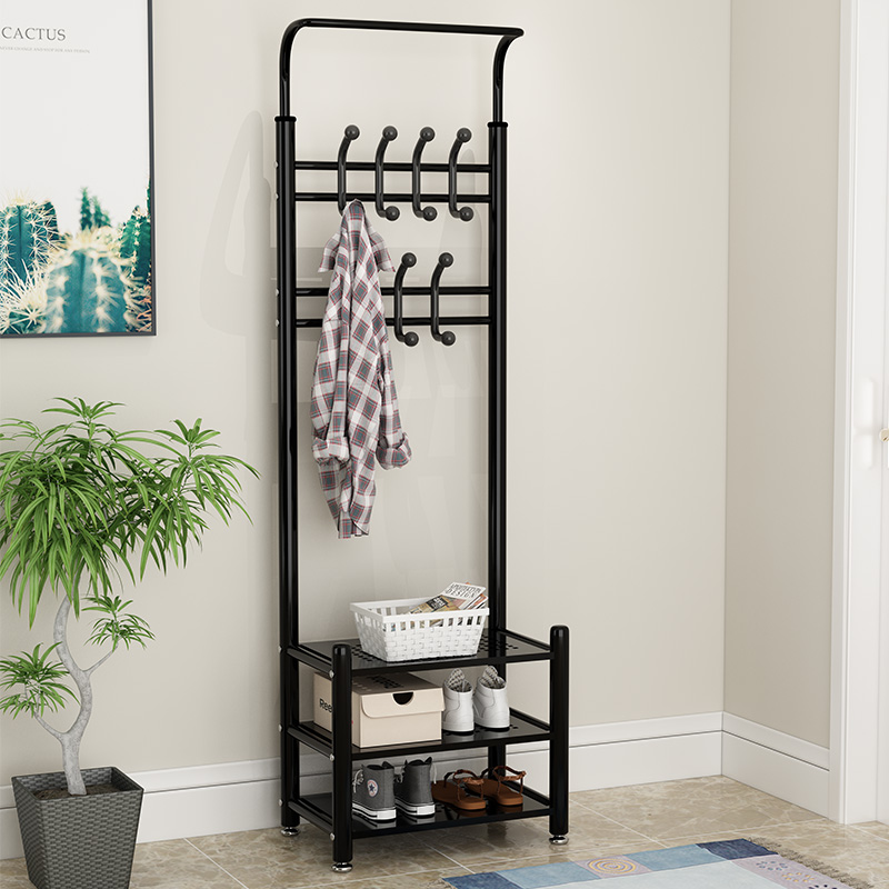 Hanger Shoe Rack Combination Bedroom Clothing Cap Rack Floor Hanging Hanger Minima Modern Multifunctional Simple Shoe Cabinet Shelve Shelf