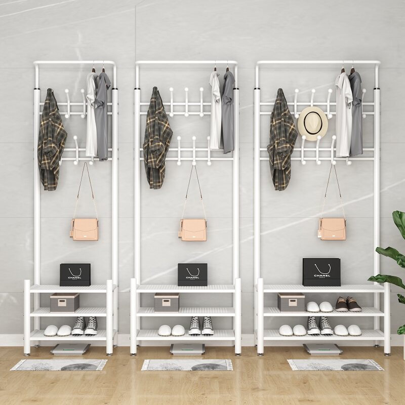 Clothes Hanger Home Door Hall Hung Hanger Bedroom Simple Shoe Rack Doorway Dorm Room Containing Multilayer Floor Clothes Hat Rack