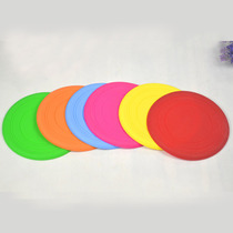 Pure Color New Silicone Soft Fly Pan Pet Flying Dish Dogs Toys Resistant to Non-toxic Outdoor Training Sports Toys