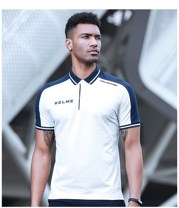 KELME Kalmy Thể Thao POLO Áo 2018 Mới Ngắn Tay Áo T-Shirt Kinh Doanh Bình Thường Polo Shirt Đội Tuyển Bóng Đá Dịch Vụ