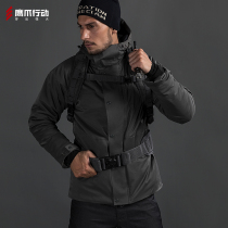 Eagle Claw Action Cold Winters Winter Warm Thickening Army Coat Mens Hat Army Meme Warm Cotton Big Coat Anti-Cold Cotton Padded Jacket