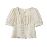 Брендовая летняя летняя одежда, рубашка, французский стиль, высокая талия