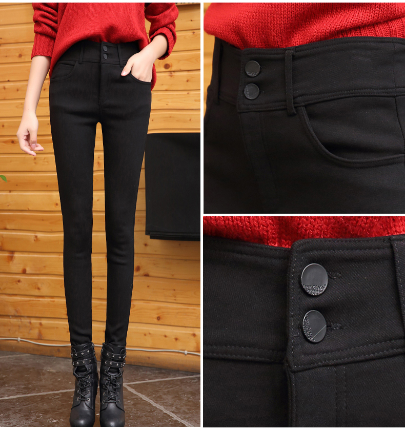 Quần legging xuân hè nữ có phần mỏng là quần lửng cạp cao hoang dã chân đen 2019 hè mới. - Khởi động cắt quần áo