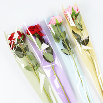 Flower packaging bag transparent plastic waterproof single bag single carnation rose bouquet wrapping paper