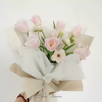 Korean high-grade yun si paper milk tissue bouquet, inner liner bao hua zhi flower wrapping paper material florist supplies