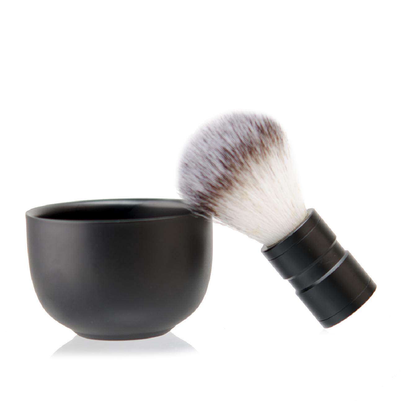 Men Care Black With LOGO Full Metal Suit Foam Brushed Soap Bowl Hut Shaved Soap Brushed Full Body Wash