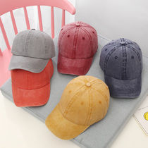 Spring and Autumn Childrens cap baseball cap washed denim eaves parent-child boy and girl tide hat summer baby hat