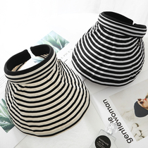 Sun hat womens summer face beach vacation foldable quick-drying sun hat Korean version of casual wild air top hat