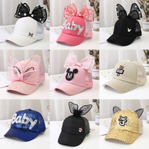 Childrens hat Korean girl spring and summer cap girl mesh sunshade baseball sun hat sunscreen Princess tide