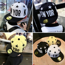 Children 4 tide Korean version flat edge hat 3 Boy baby 2 duck tongue hip hop hat 6 Child female 7-year-old hip hop hat spring and summer