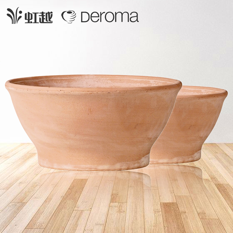 Italy imported Imperial Rome Lisa bowl-shaped basin Hongyue Garden desktop clay planting pottery pot breathable flowerpot