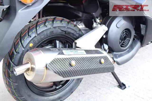 YAMAHA Race Eagle Qiaoge 125i bạch tuộc sửa đổi TACO sáu thế hệ của ống xả trắng tinh khiết ống áp lực trở lại - Ống xả xe máy