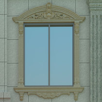 Roman column mold window cover European-style exterior wall square frame villa construction decorative grc cement component mountain flower