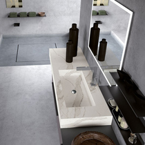 Fish belly white rock board one lower basin washbasin washbasin bathroom cabinet washbasin bathroom cabinet washbasin custom