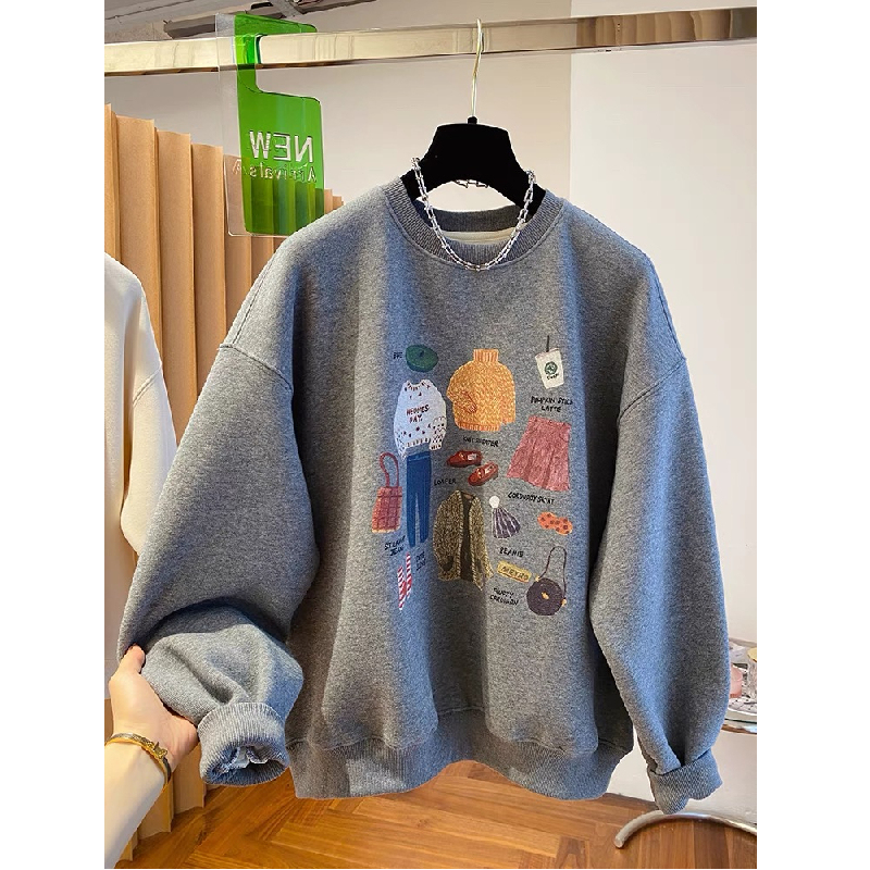 Plus-Size Maternity Wear 2025 Autumn and Winter Fleece-Lined Thickened Round-Neck Sweatshirt, Warm and Versatile, Belly-Covering Casual Top for Pregnancy Plus-Size Maternity Wear 2025 Autumn and Winter Fleece-Lined Thickened Round-Neck Sweatshirt, Warm and Versatile, Belly-Covering Casual Top for Pregnancy